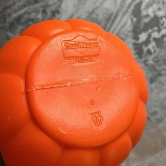 VTG Halloween Pumpkin Trick or Treat Candy Bucket 1997 Grand Venture Blow Mold - Picture 7 of 9